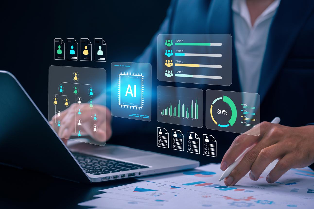AI powered HR automation dashboard visuals